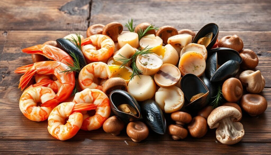 seafood mushroom recipe